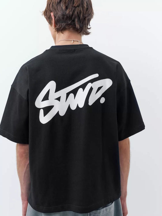 T-shirt PULL&BEAR Oversized Mirror – Black
