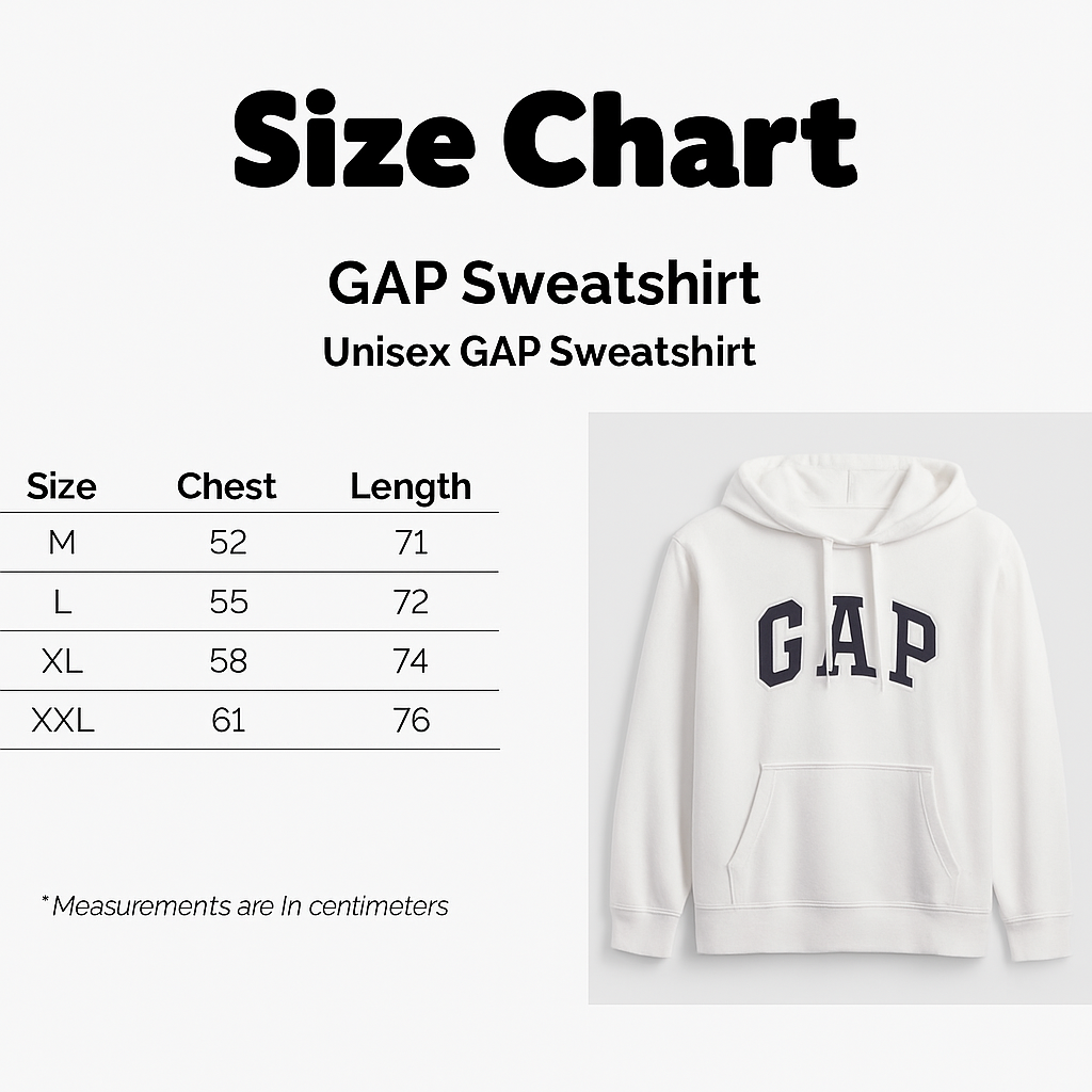 Sweatshirt Gap Hoodie Mirror Regular (Men And Women)