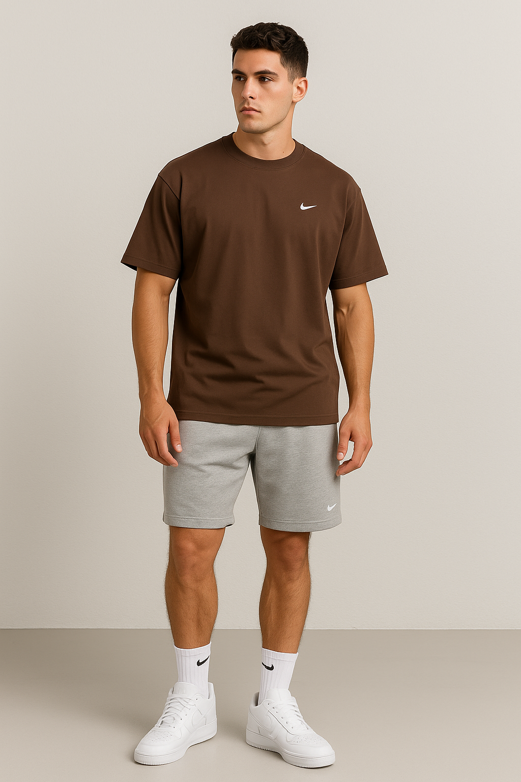 Nike Regular Fit Mirror Shorts – Light Gray