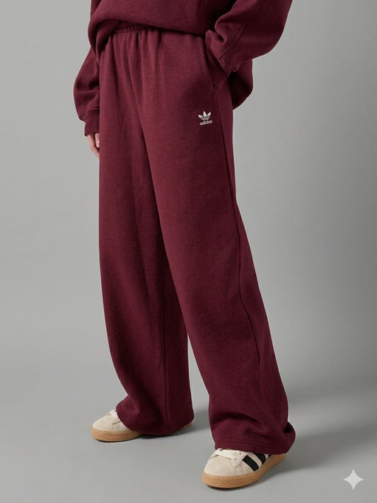 adidas wide leg Sweatpants Burgundy Unisex