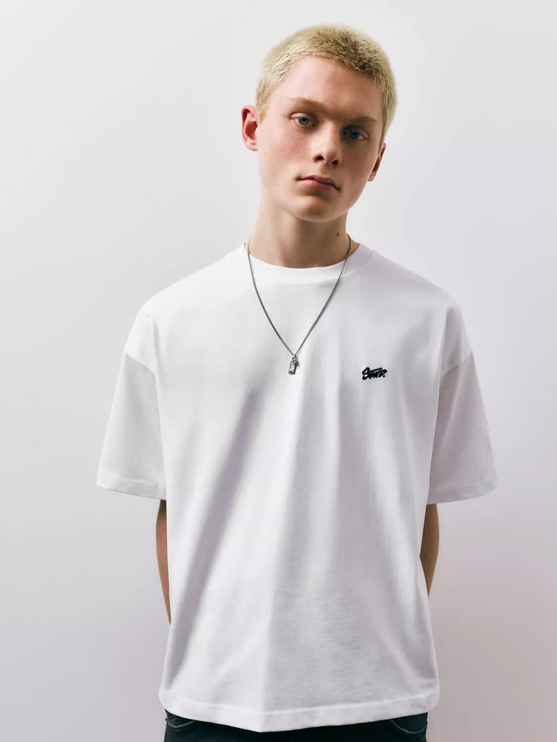 T-shirt PULL&BEAR Oversized Mirror – white