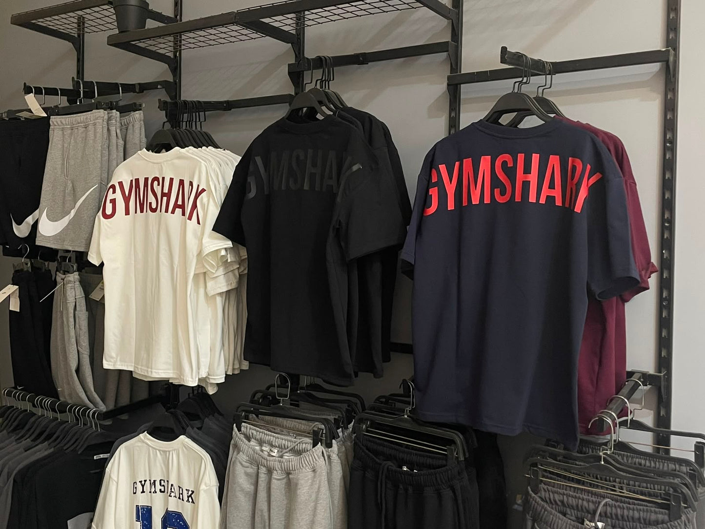 Gymshark Oversized T-Shirt – navy /red