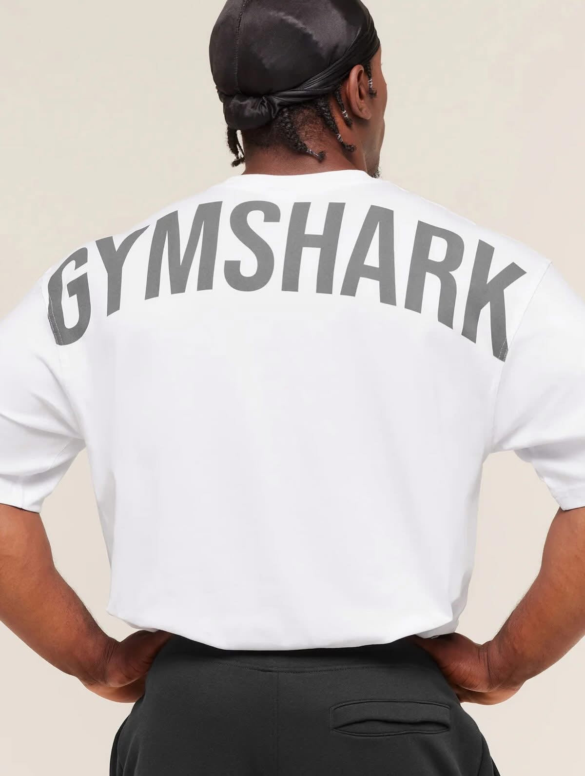 Gymshark Oversized T-Shirt – white /dark gray