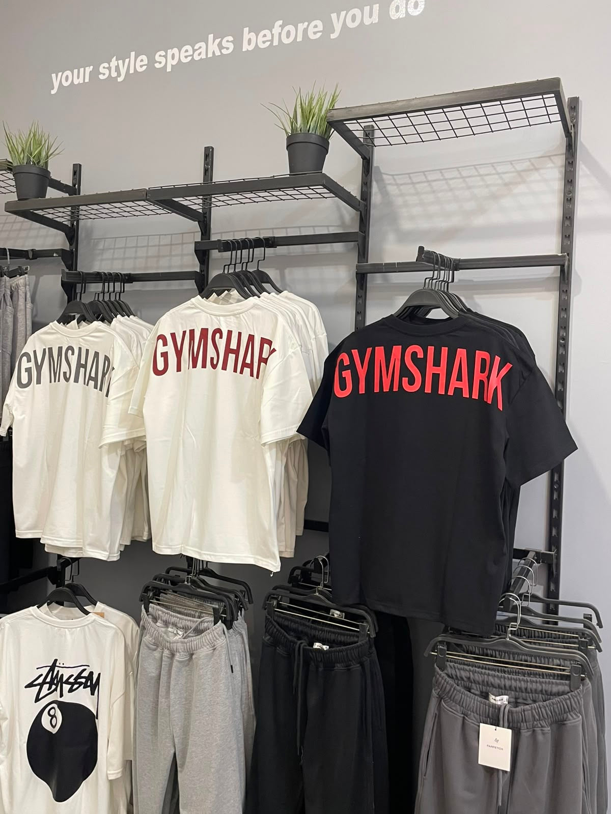 Gymshark Oversized T-Shirt – Black with Red Print