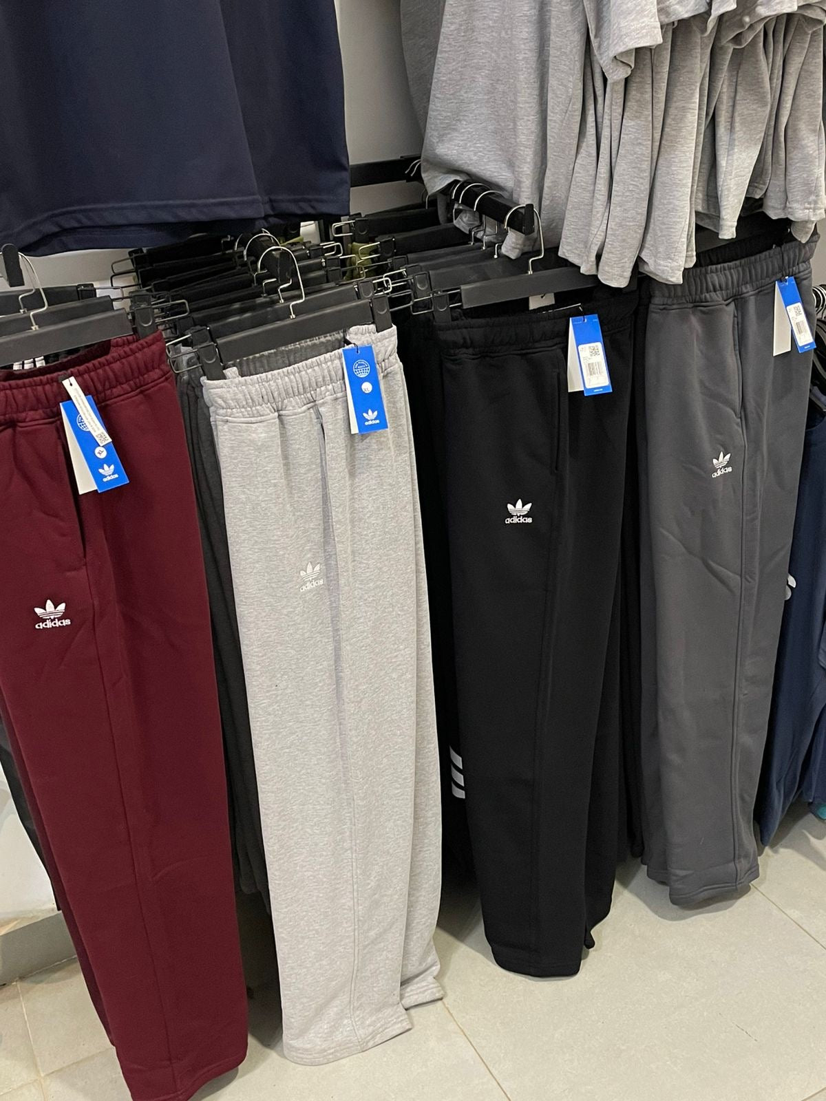 adidas wide leg Sweatpants Burgundy Unisex