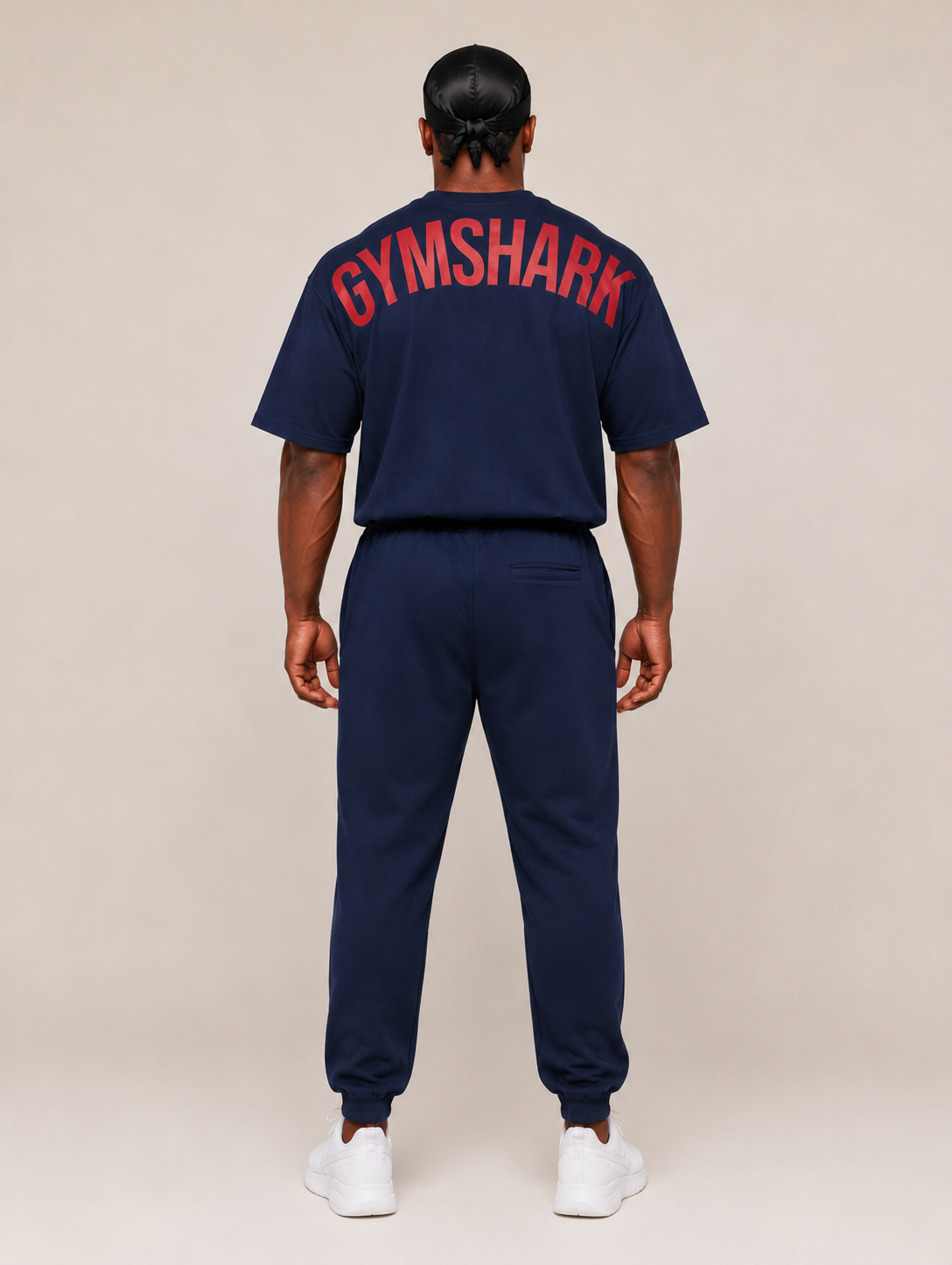 Gymshark Oversized T-Shirt – navy /red