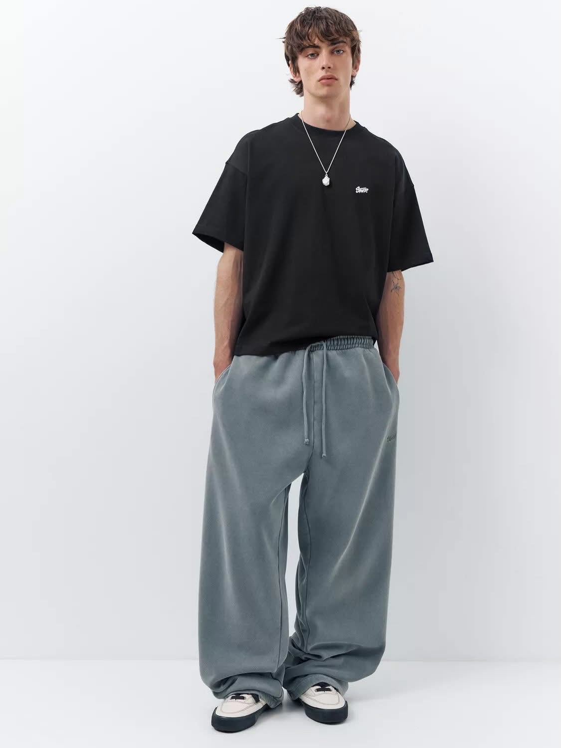 T-shirt PULL&BEAR Oversized Mirror – Black