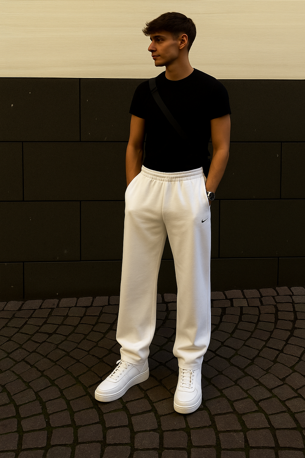 Nike Mirror Wide-Leg Sweatpants Unisex – off white