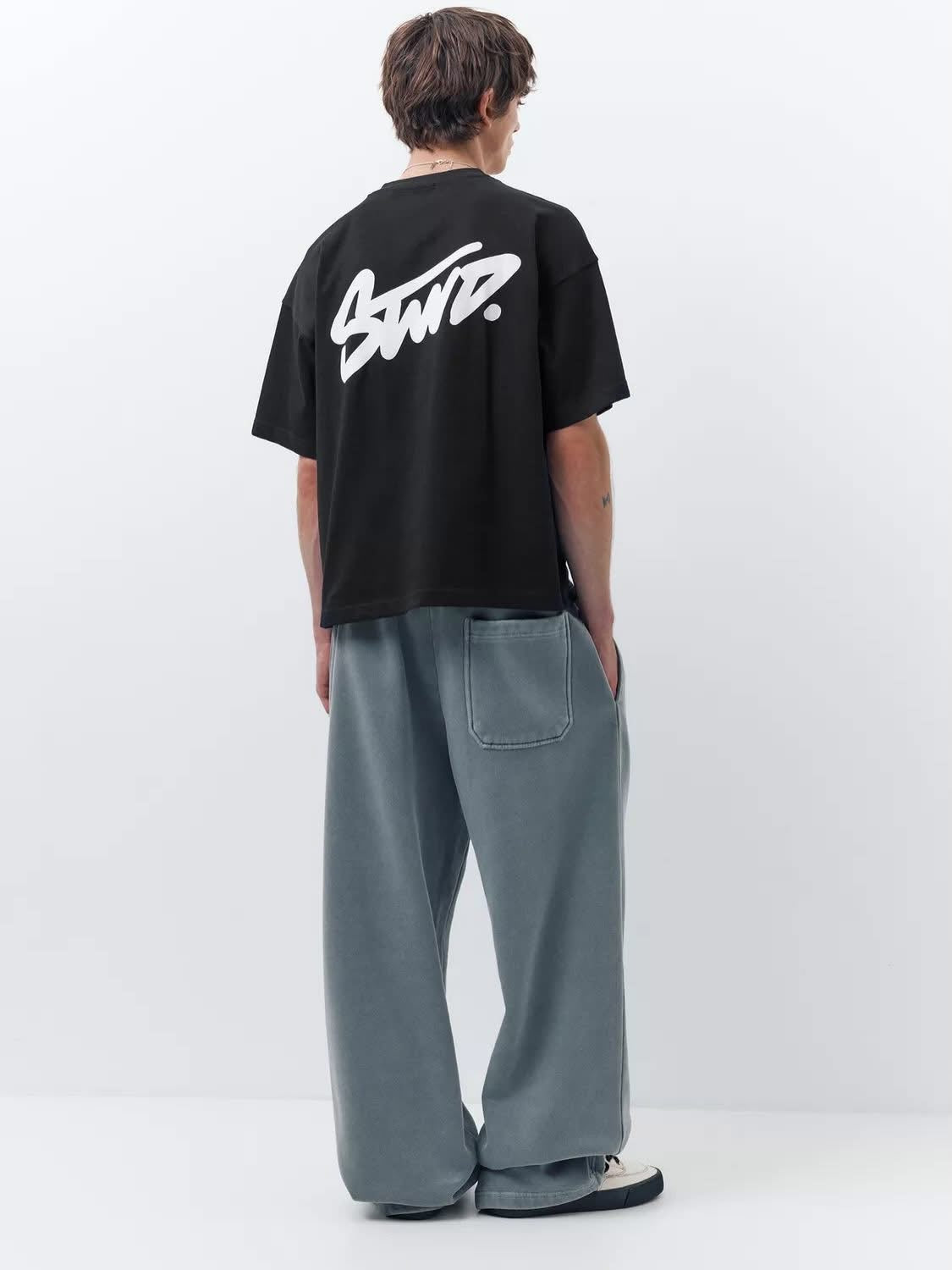 T-shirt PULL&BEAR Oversized Mirror – Black