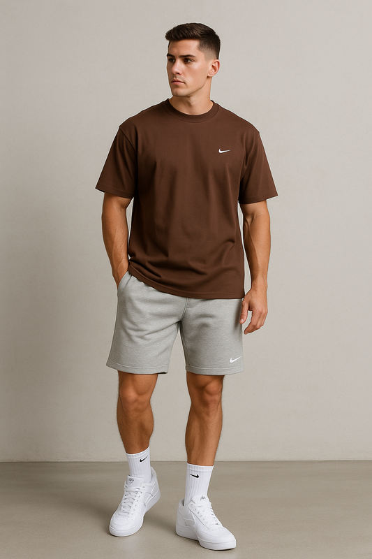 Nike Regular Fit Mirror Shorts – Light Gray