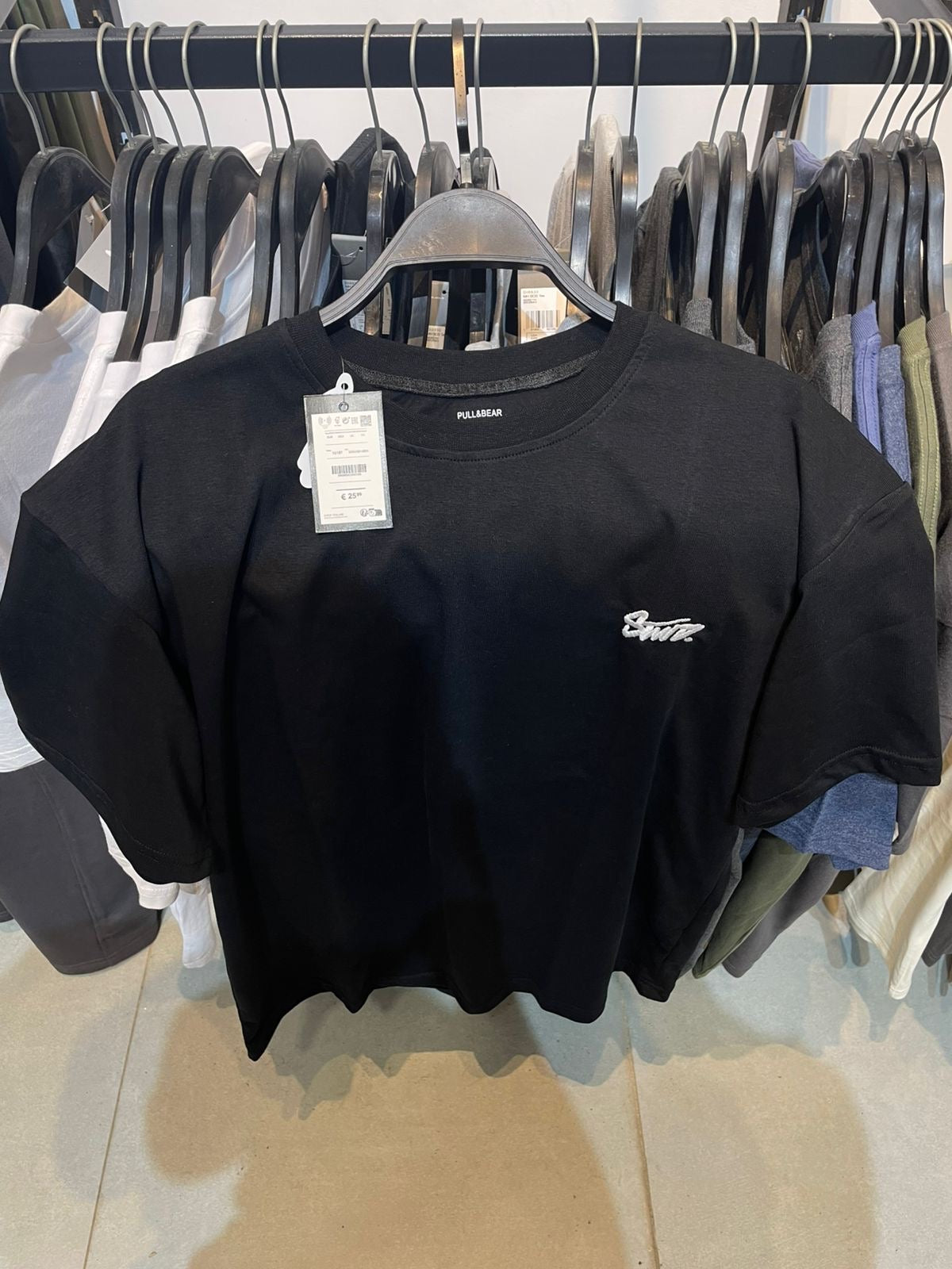 T-shirt PULL&BEAR Oversized Mirror – Black