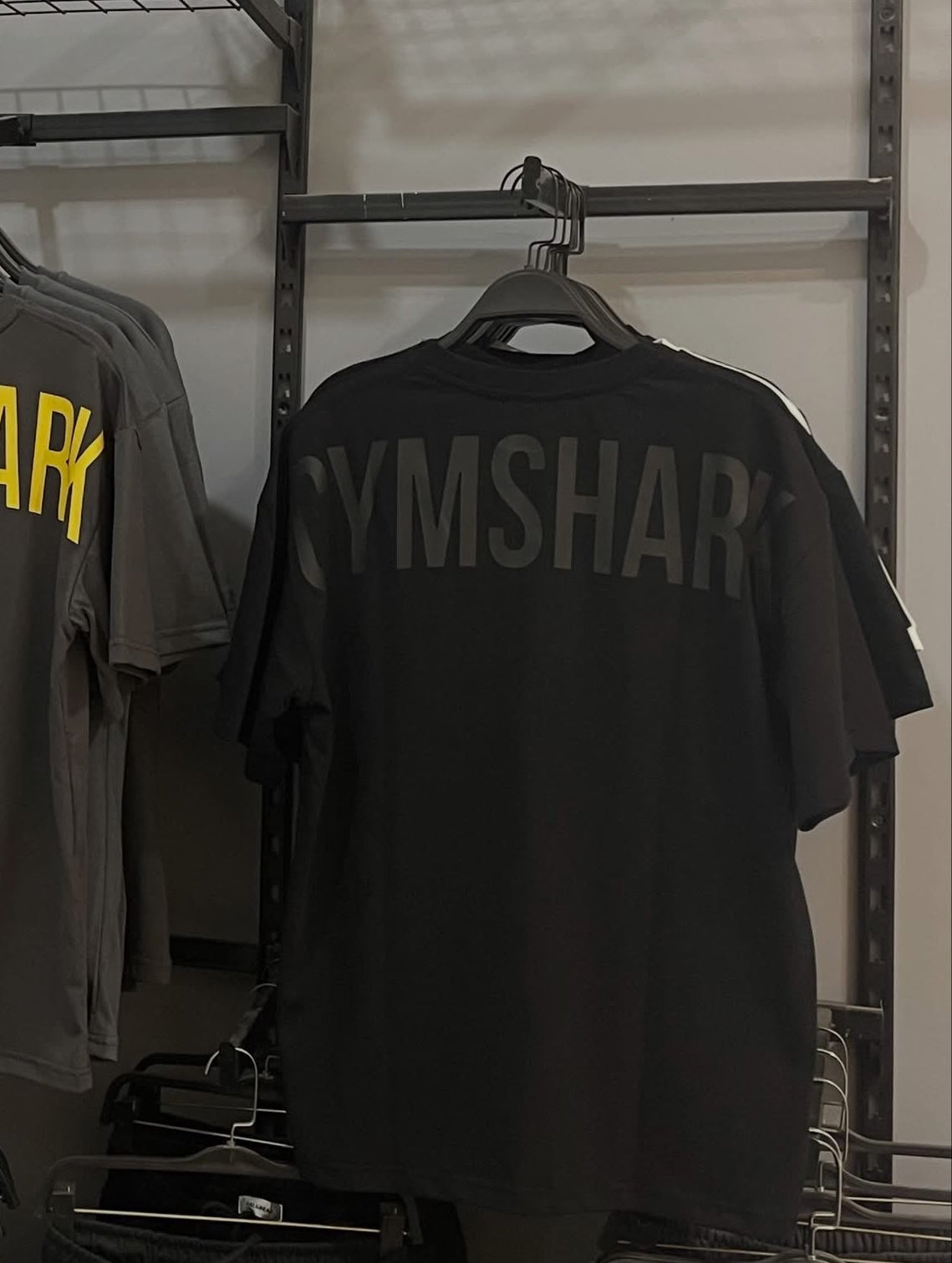 Gymshark Oversized T-Shirt – Black with dark gray Print