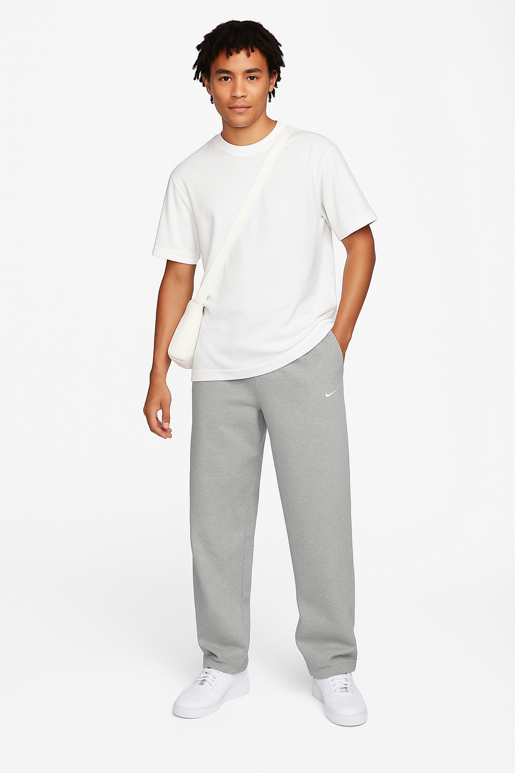 Nike Mirror Wide-Leg Sweatpants Unisex – Light Gray